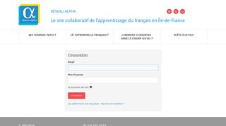 
                            5. Connexion - Réseau Alpha