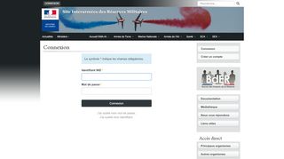 
                            5. Connexion - Site Interarmées des Réserves Militaires