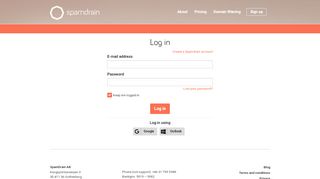 
                            3. Connexion – Spamdrain - filtre antispam pour les domaines, les PC ...