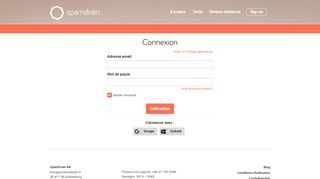 
                            1. Connexion - SpamDrain - filtre antispam pour tous vos appareils