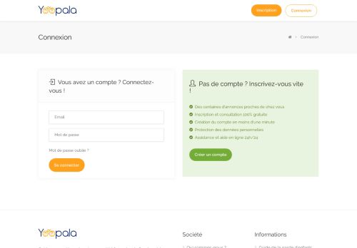 
                            1. Connexion - Yoopala