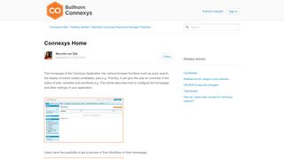 
                            6. Connexys Home – Connexys Help