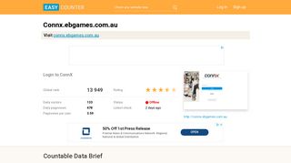 
                            5. Connx.ebgames.com.au: Login to ConnX - Easy Counter