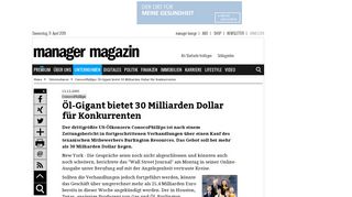 
                            12. ConocoPhillips: Öl-Gigant bietet 30 Milliarden Dollar für Konkurrenten ...