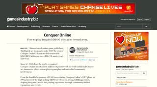 
                            8. Conquer Online | GamesIndustry.biz