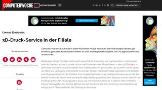 
                            13. Conrad Electronic: 3D-Druck-Service in der Filiale - TecChannel ...