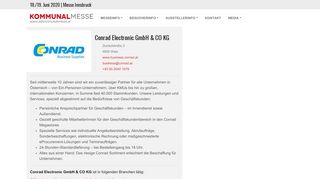 
                            2. Conrad Electronic GmbH & CO KG | Die Kommunalmesse