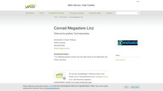 
                            8. Conrad Megastore Linz - VIVO Partner - VIVO - Viele Vorteile