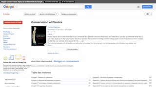 
                            8. Conservation of Plastics - Résultats Google Recherche de Livres