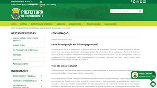 
                            7. Consignação | Prefeitura de Belo Horizonte