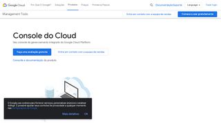 
                            2. Console do Cloud: administrador de IU da Web ... - Google Cloud