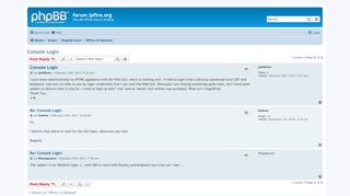 
                            1. Console Login - forum.ipfire.org