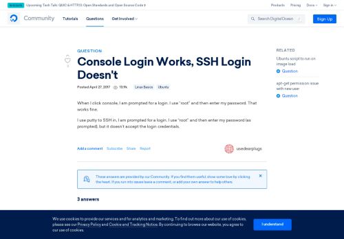 
                            13. Console Login Works, SSH Login Doesn't | DigitalOcean