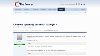 
                            6. Console opening Terminal at login? | MacRumors Forums