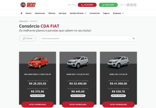 
                            11. Consórcio Fiat é na CDA FIAT - Carmais