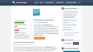 
                            10. Consorsbank (Cortal Consors) Erfahrungen (127 Berichte) - Kritische ...