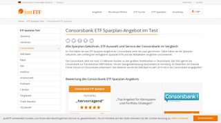 
                            13. Consorsbank ETF Sparplan-Angebot im Test | justETF