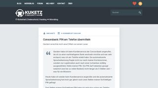 
                            7. Consorsbank: PIN am Telefon übermitteln ⋆ Kuketz IT-Security Blog