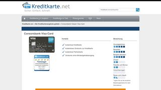 
                            12. Consorsbank Visa Card im Test - Kreditkarte.net