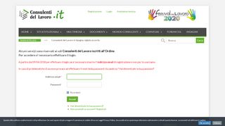 
                            4. :: Consulenti del Lavoro OFFICIAL SITE :: - Login Form