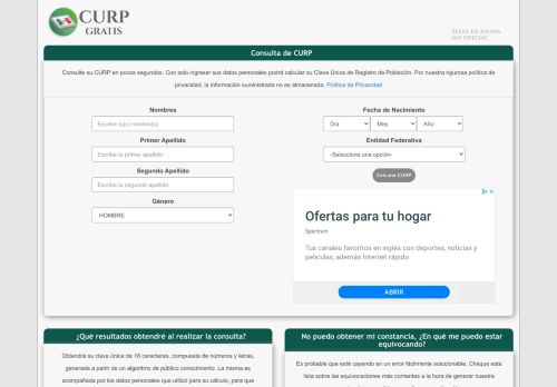 
                            6. Consulta de CURP Gratis