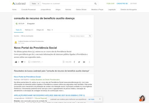 
                            11. consulta de recurso de beneficio auxilio doença - JusBrasil