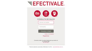 
                            12. Consulta de Saldo en Línea, EfectiVale S. de R.L.