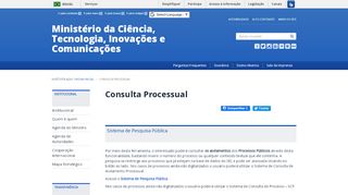 
                            9. Consulta Processual - MCTIC