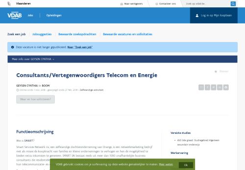 
                            8. Consultants/Vertegenwoordigers Telecom en Energie - Regio ... - VDAB