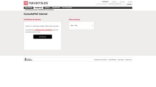 
                            3. ConsultaPAC Internet - Login Certificado - Navarra