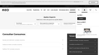 
                            6. Consultar Consumos - Ajuda e Suporte | MEO