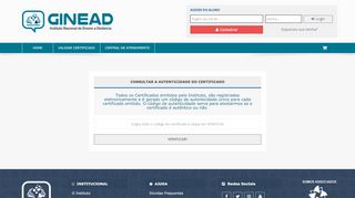 
                            8. Consulte a Autenticidade do Certificado - INEAD