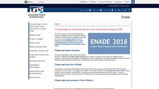 
                            11. Consulte aqui se você está inscrito como concluinte no Enade 2018 ...