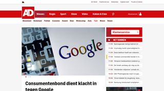 
                            10. Consumentenbond dient klacht in tegen Google | Tech | AD.nl