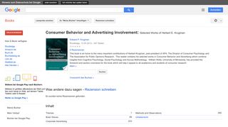 
                            10. Consumer Behavior and Advertising Involvement: Selected Works of ...