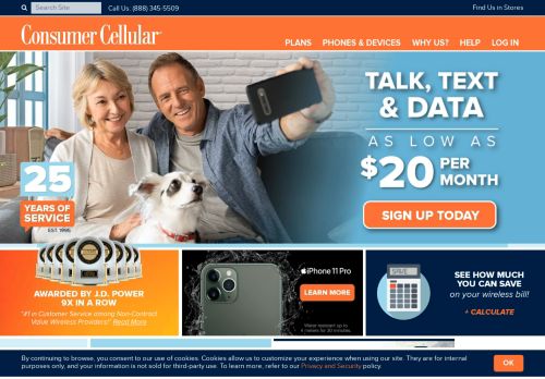 
                            3. Consumer Cellular - The Best No Contract Cellphones and Cellphone ...