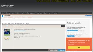 
                            6. Consumer free for all.. - Geekzone