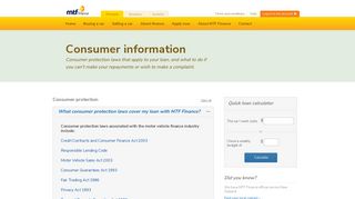 
                            8. Consumer information | MTF Finance