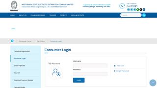 
                            13. Consumer Login - Welcome to WBSEDCL