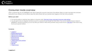 
                            8. Consumer mode overview - MINDBODY Support