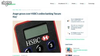 
                            10. Consumer revolt over HSBC's 'Secure Key' for online banking | 20 Aug ...