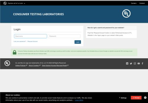 
                            1. Consumer Testing Laboratories - Login