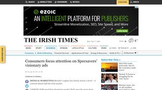 
                            8. Consumers focus attention on Specsavers' visionary ads