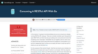 
                            7. Consuming A RESTful API With Go | TutorialEdge.net