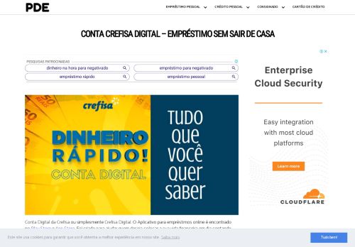 
                            8. Conta Crefisa Digital - Contrate Empréstimo Sem Sair de Casa