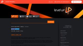 
                            8. Conta Level Up! - Level Up Jogos Online
