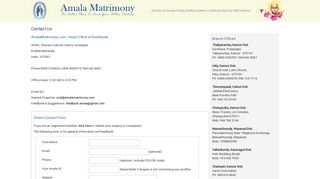 
                            4. Contact Amala Matrimony - AmalaMatrimony.com