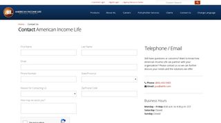 
                            5. Contact American Income Life | Life Insurance Companies