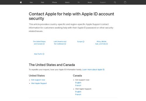 
                            7. Contact Apple for help with Apple ID account security - Apple Support