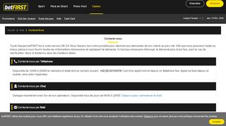 
                            4. Contact | betFIRST Casino